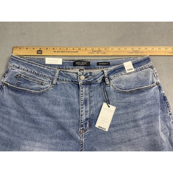Judy Blue Jeans‎ Womens 24W Blue High Waist Boyfriend Stretch Cuff Denim JB88337 - Picture 7 of 14